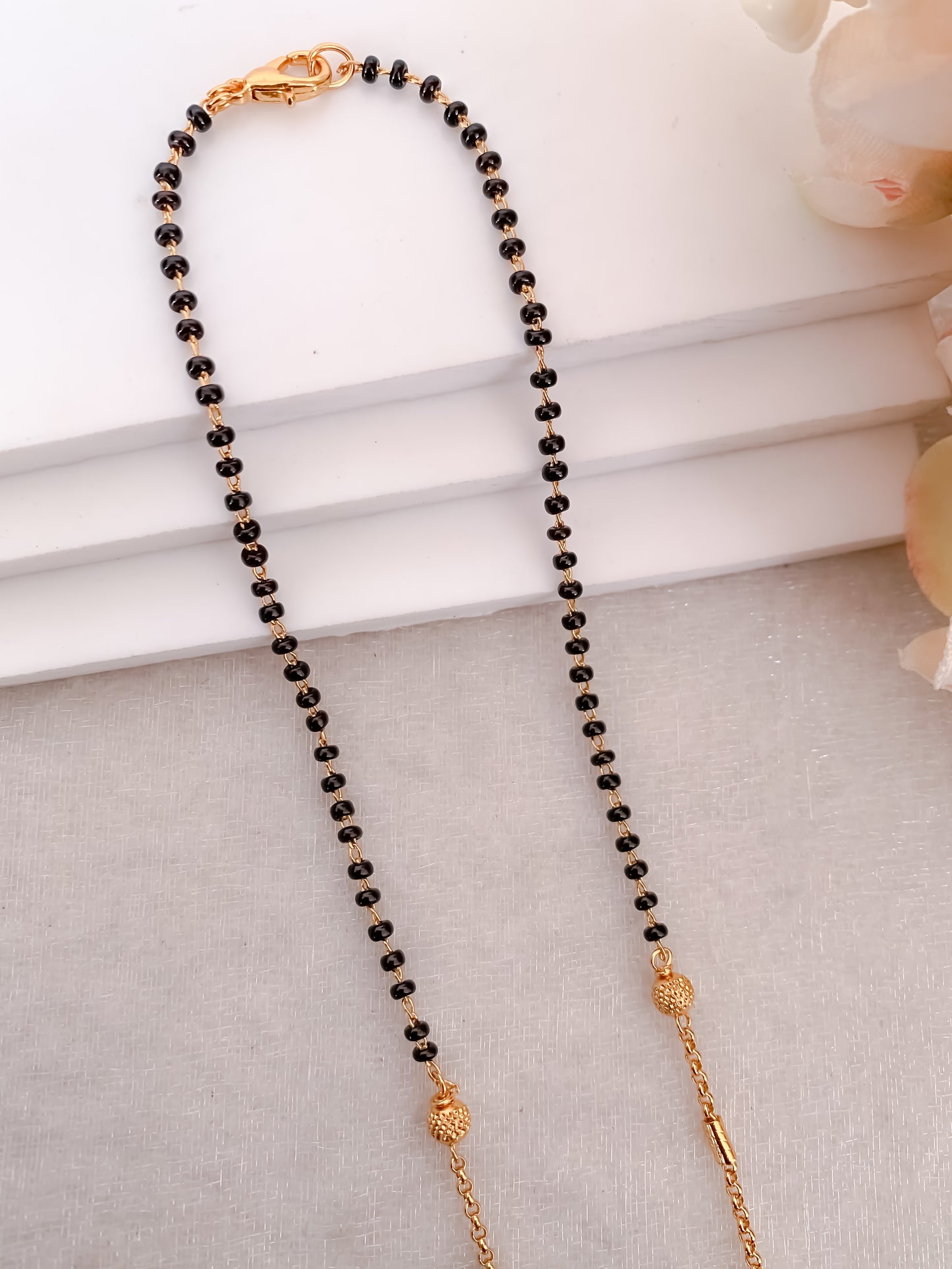 Buy 1 Get 1 Free - American Diamond High Gold Plated Fancy Hanging Mangalsutra