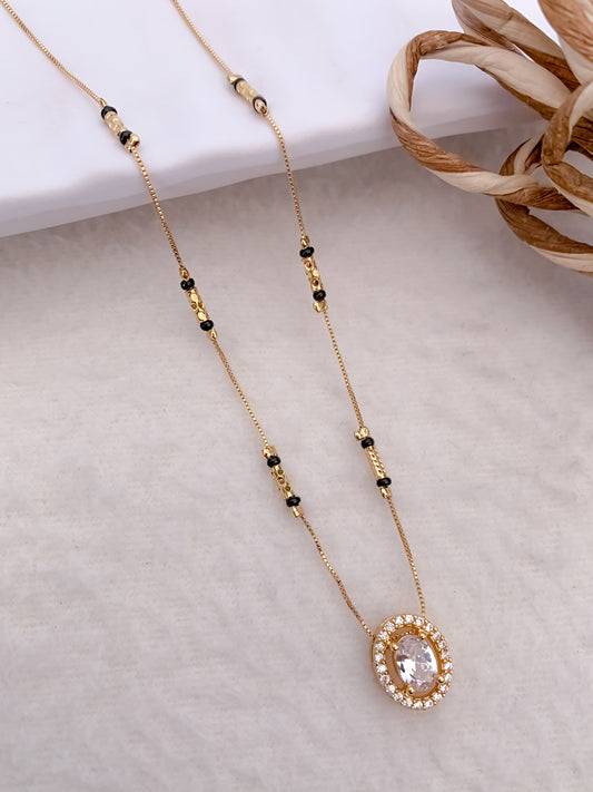 Buy 1 Get 1 Free - American Diamond Gold Plated Fancy Delicate Mangalsutra
