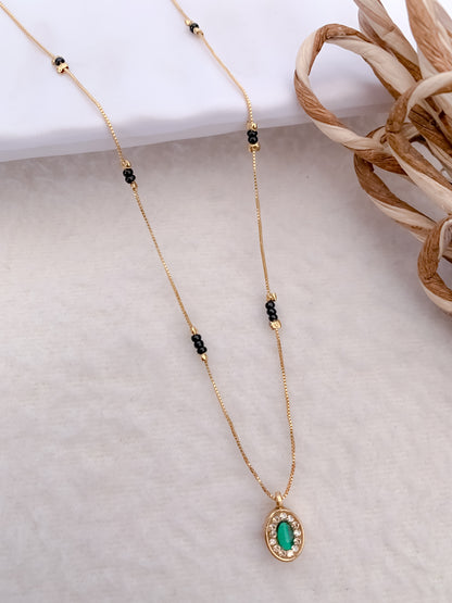 Buy 1 Get 1 Free - American Diamond Gold Fancy Delicate Mangalsutra