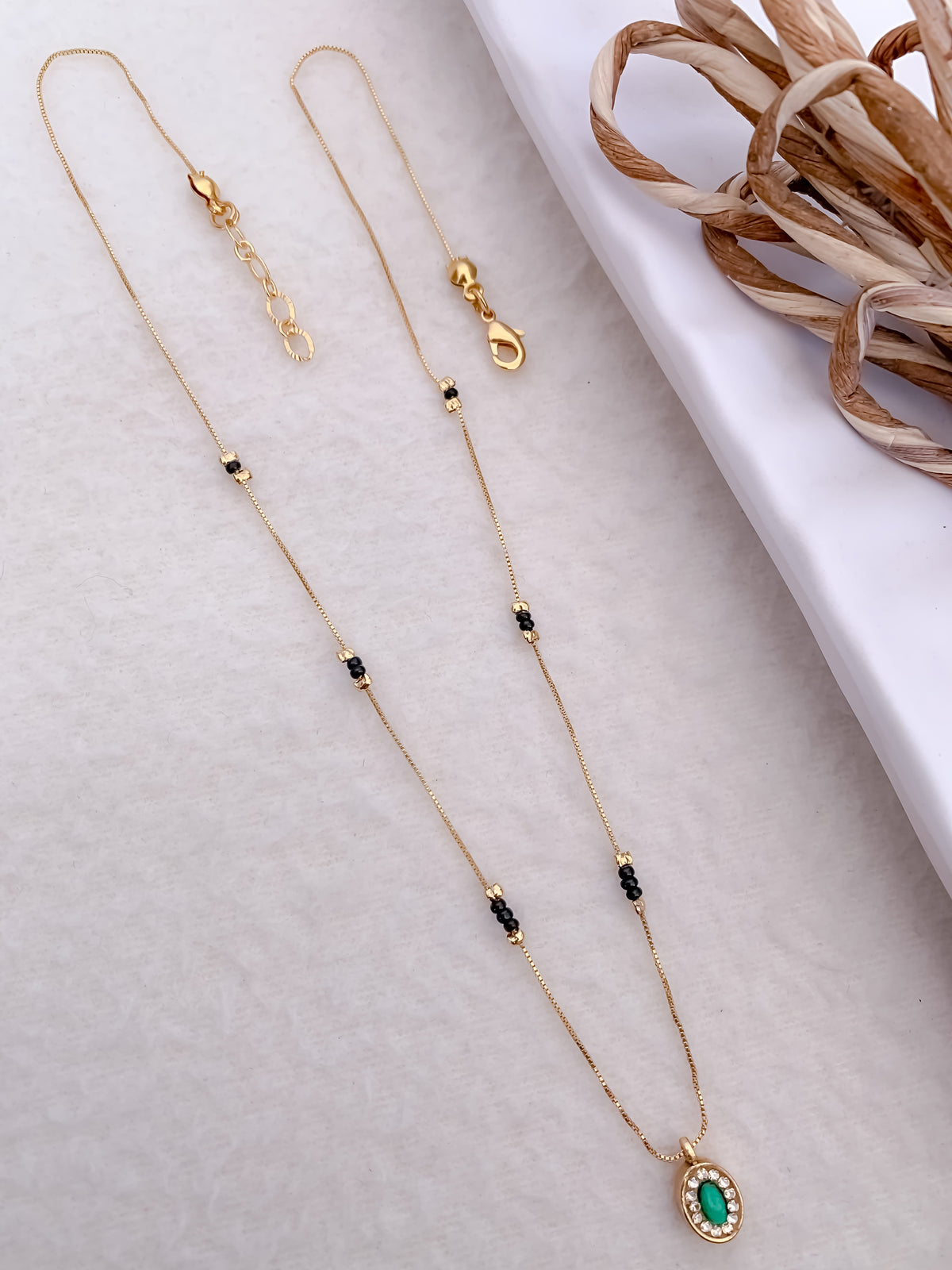 Buy 1 Get 1 Free - American Diamond Gold Fancy Delicate Mangalsutra - Mangalsutra - Belleza Jewels