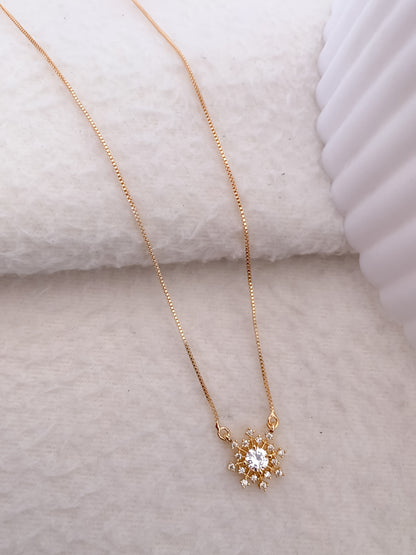 Floral Star AD Pendant Necklace