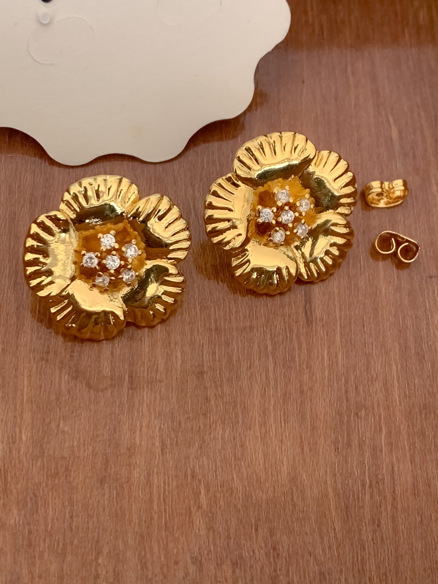 BUY 1 GET 1 FREE -Fancy High Gold Plated Flower Sheap Delicate Earrings