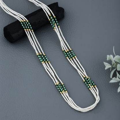 Fancy Western Crystal Mala 4 Line Length 18 Inch - Western Mala Set - Belleza Jewels