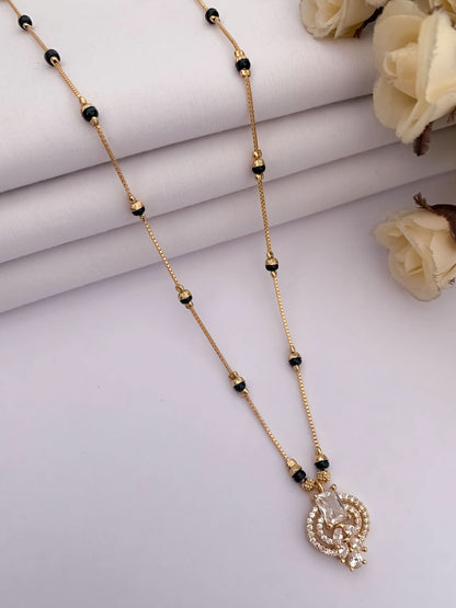 Buy 1 Get 1 Free American Diamond High Gold Plated Fancy Delicate Mangalsutra