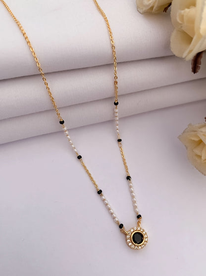 Buy 1 Get 1 Free - American Diamond Gold Plated Delicate Mangalsutra