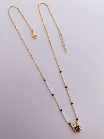 Buy 1 Get 1 Free - American Diamond Gold Plated Delicate Mangalsutra