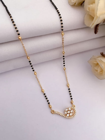 Buy 1 Get 1 Free  - American Diamond High Gold Plated  Delicate Fancy Mangalsutra