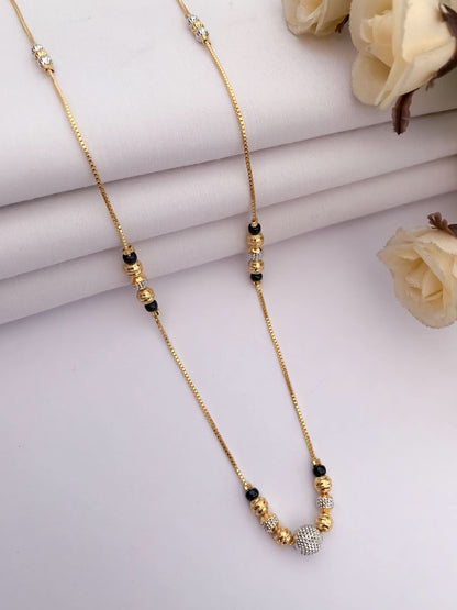BUY 1 GET 1 FREE - American Diamond Gold Plated Fancy Delicate Mangalsutra