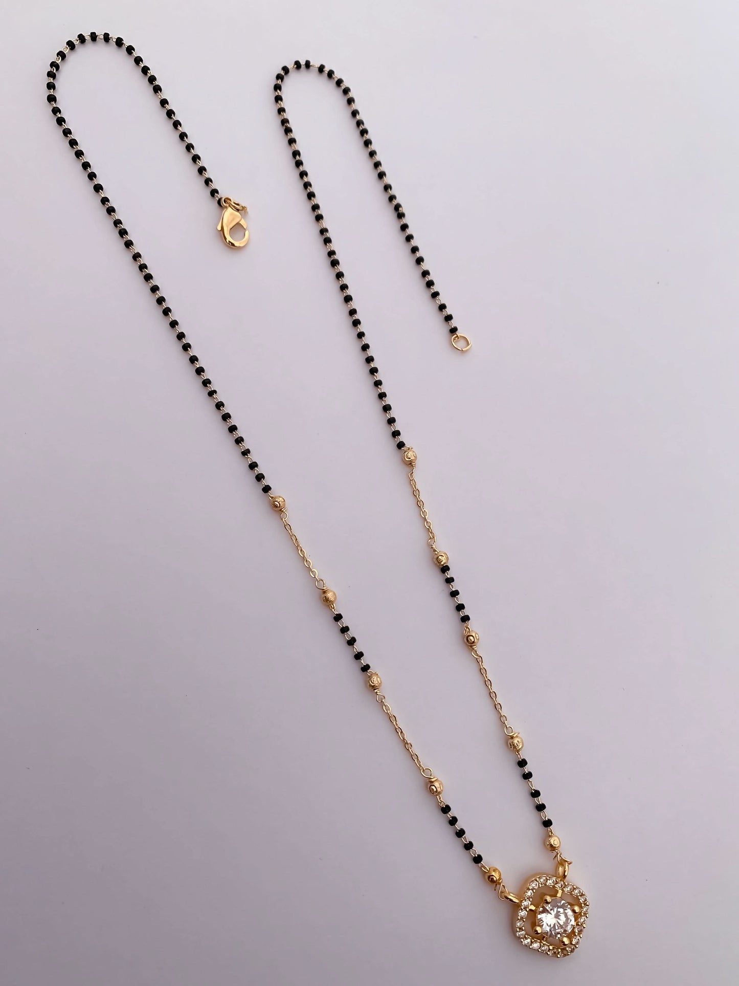 Buy 1 Get 1 Free - American Diamond  High  Gold Plated  Delicate Fancy  Mangalsutra