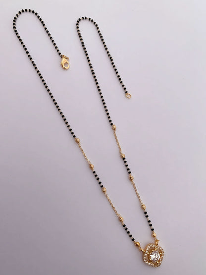 Buy 1 Get 1 Free - American Diamond  High  Gold Plated  Delicate Fancy  Mangalsutra