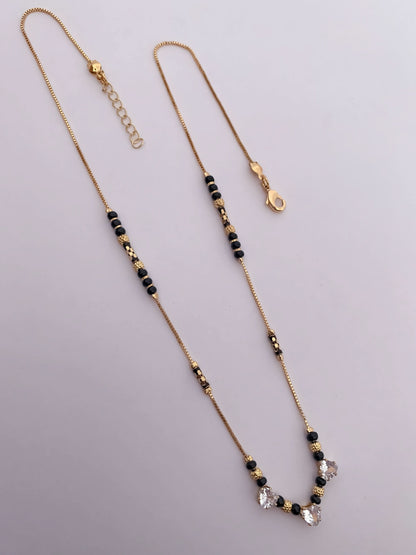 Buy 1 Get 1 Free  - American Diamond  Gold Plated Fancy Delicate Mangalsutra