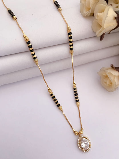 BUY 1 GET 1 FREE - High Gold Plated American Diamond fancy Mangalsutra