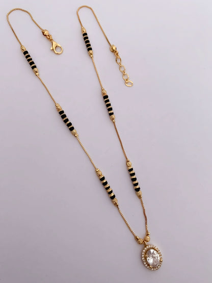 BUY 1 GET 1 FREE - High Gold Plated American Diamond fancy Mangalsutra