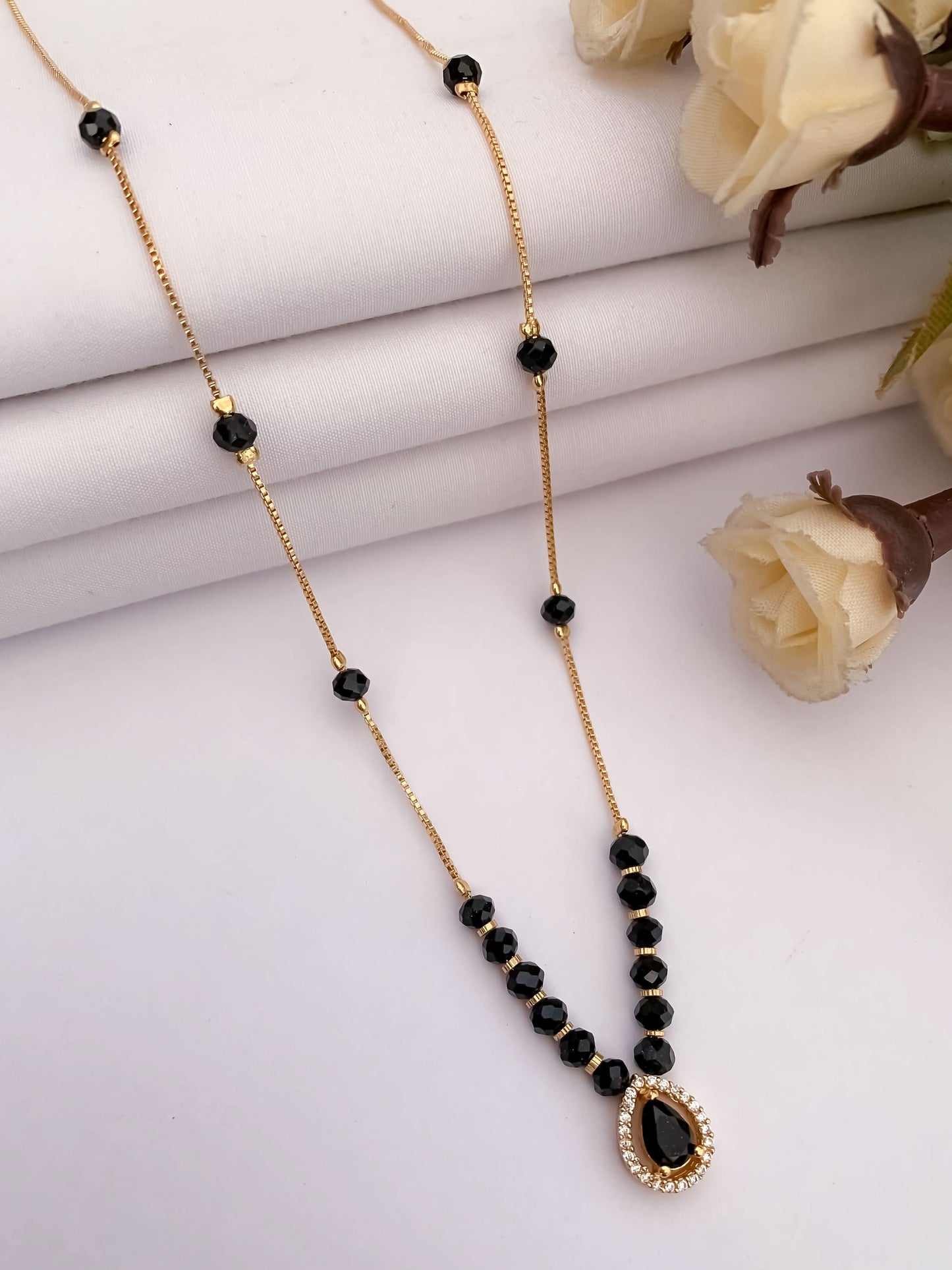 BUY 1 GET 1 FREE - American Diamond high gold plated Delicate Mangalsutra