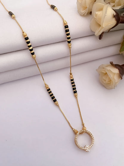 Buy 1 Get 1 Free American Diamond High Gold Plated Fancy Delicate Mangalsutra