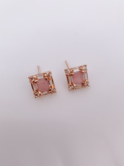 Rose Gold Multi Stone Pendant Set