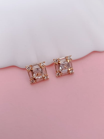 Rose Gold Multi Stone Pendant Set