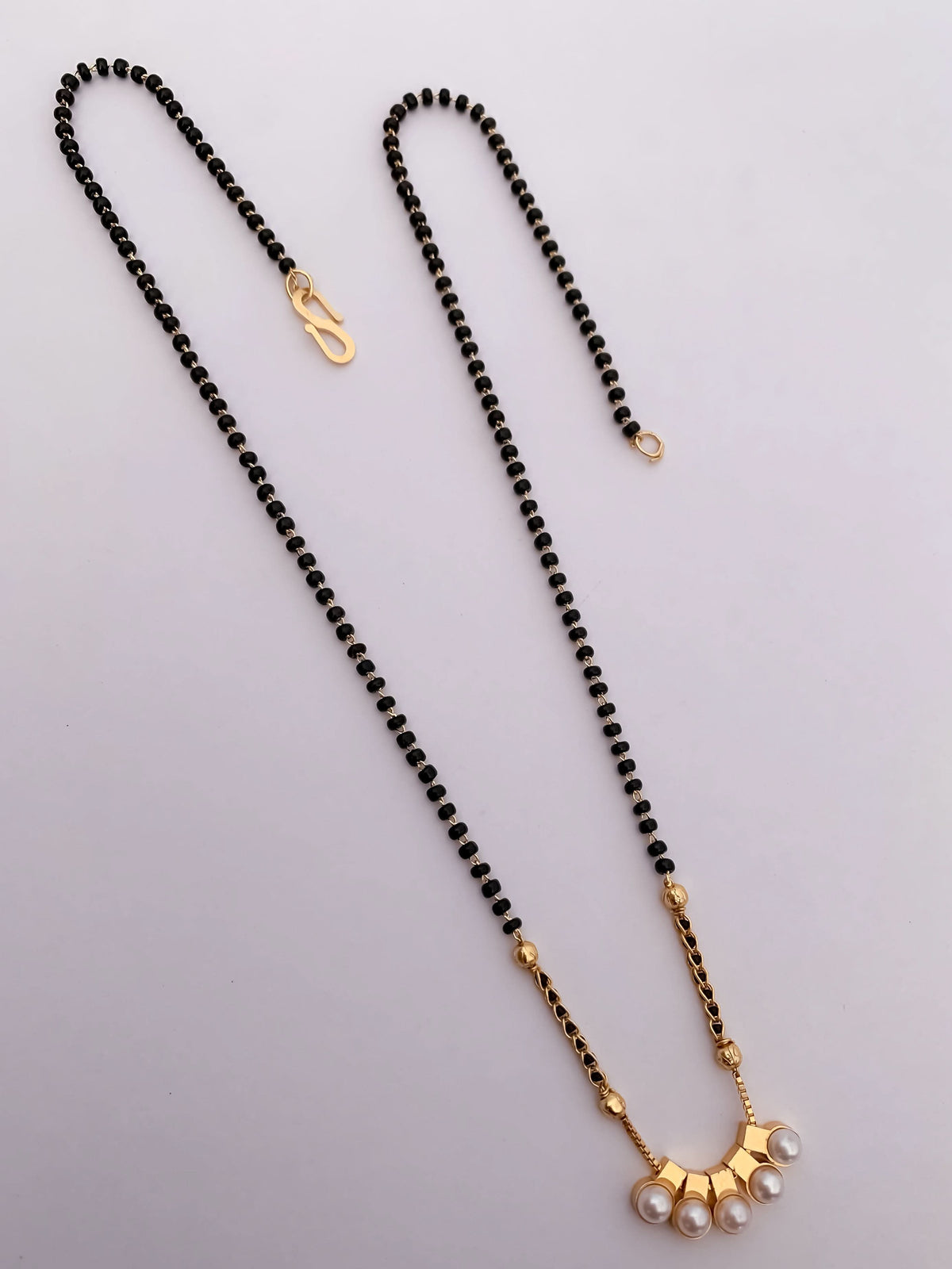 Buy 1 Get 1 Free- Minimal Pearl Bar Mangalsutra Necklace - Mangalsutra - Belleza Jewels