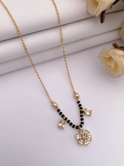 Buy 1 Get 1 Free American Diamond High Gold Plated Fancy Delicate Mangalsutra