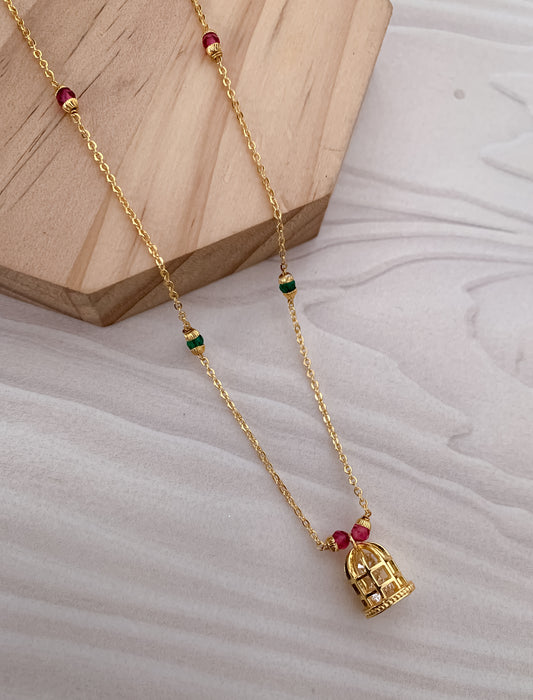 Fancy High Gold Plated Western Chain Pendant