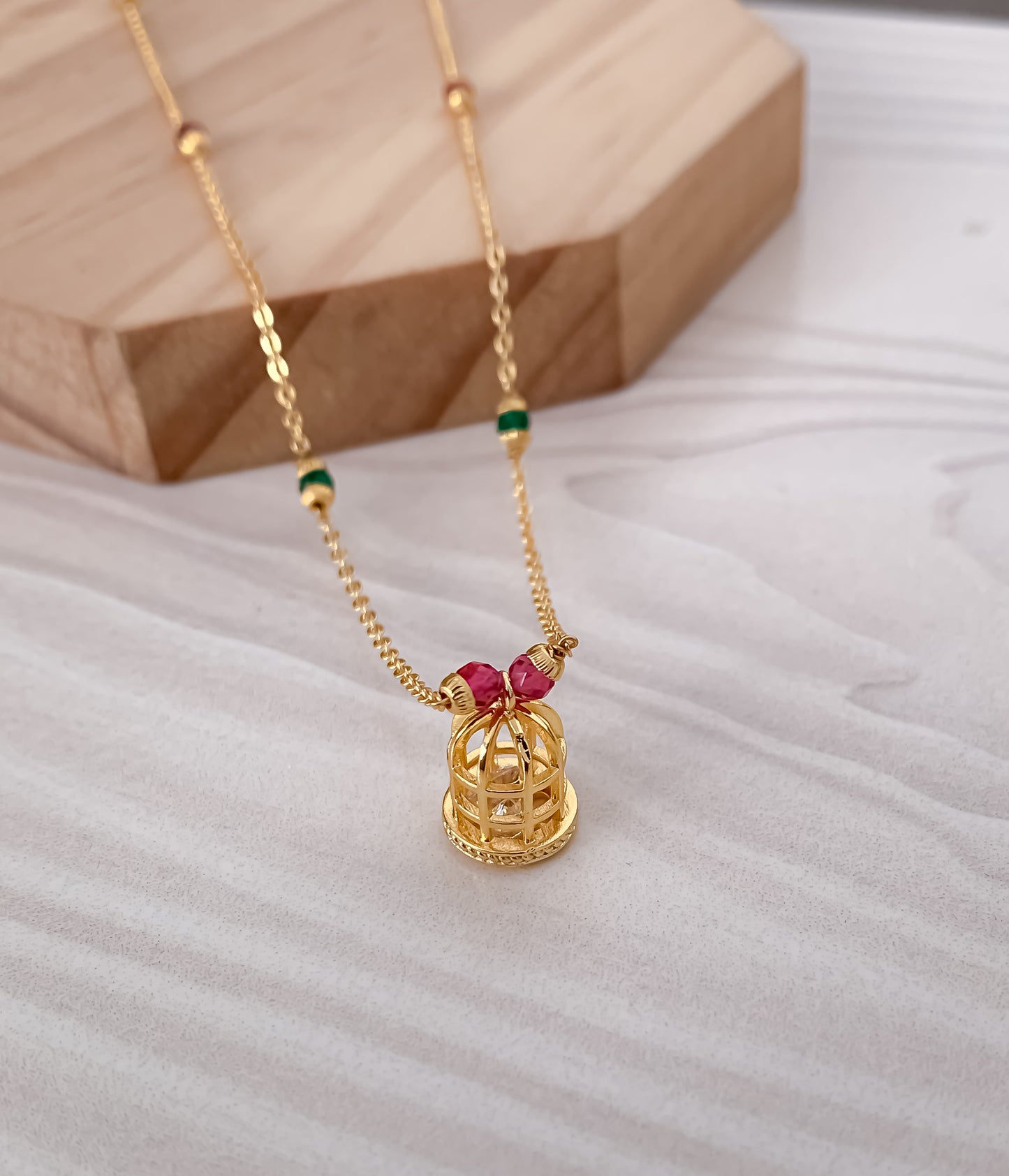 Fancy High Gold Plated Western Chain Pendant