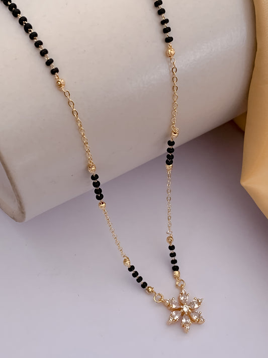 Buy 1 Get 1 Free - American Diamond Gold Plated Delicate Mangalsutra