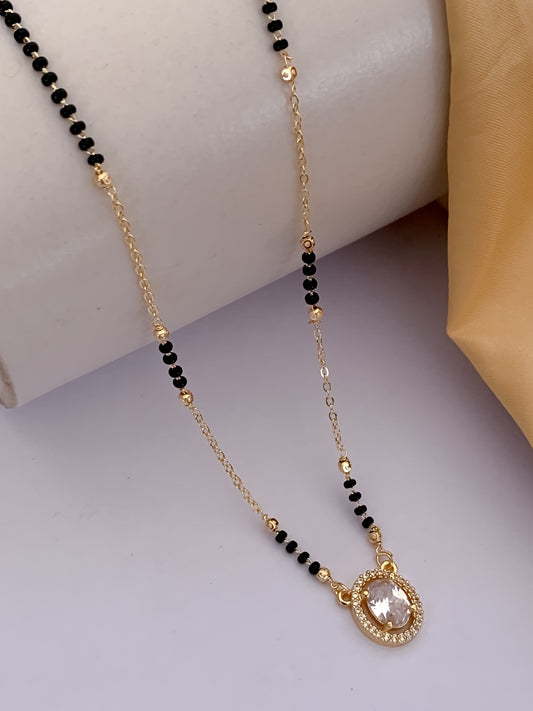 Buy 1 Get 1 Free - American Diamond High Gold Plated Delicate Mangalsutra