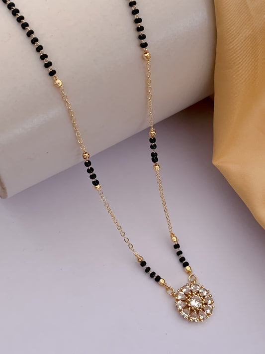 Buy 1 Get 1 Free - American Diamond Fancy Gold Plated Delicate Mangalsutra