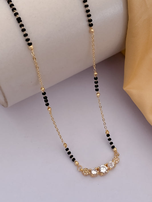 Buy 1 Get 1 Free - American Diamond Gold Plated Delicate Mangalsutra