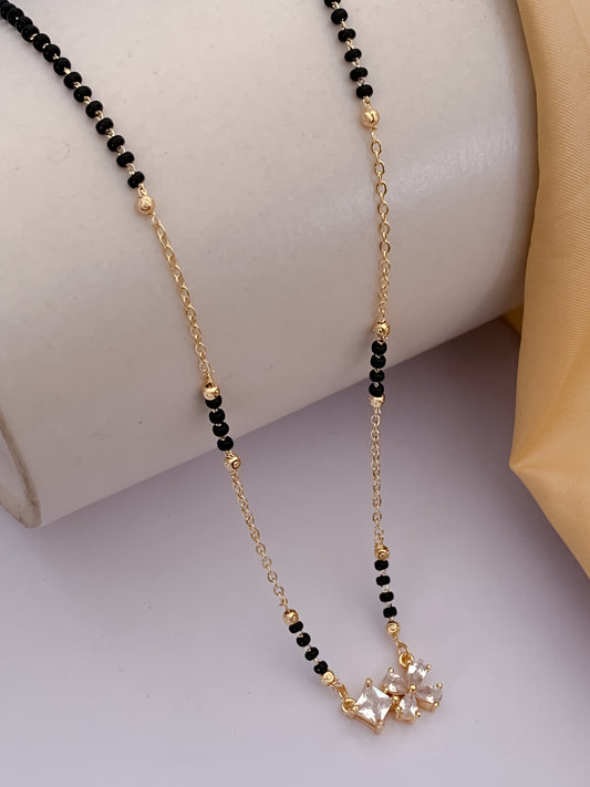 Buy 1 Get 1 Free - American Diamond High Gold Plated Delicate Mangalsutra