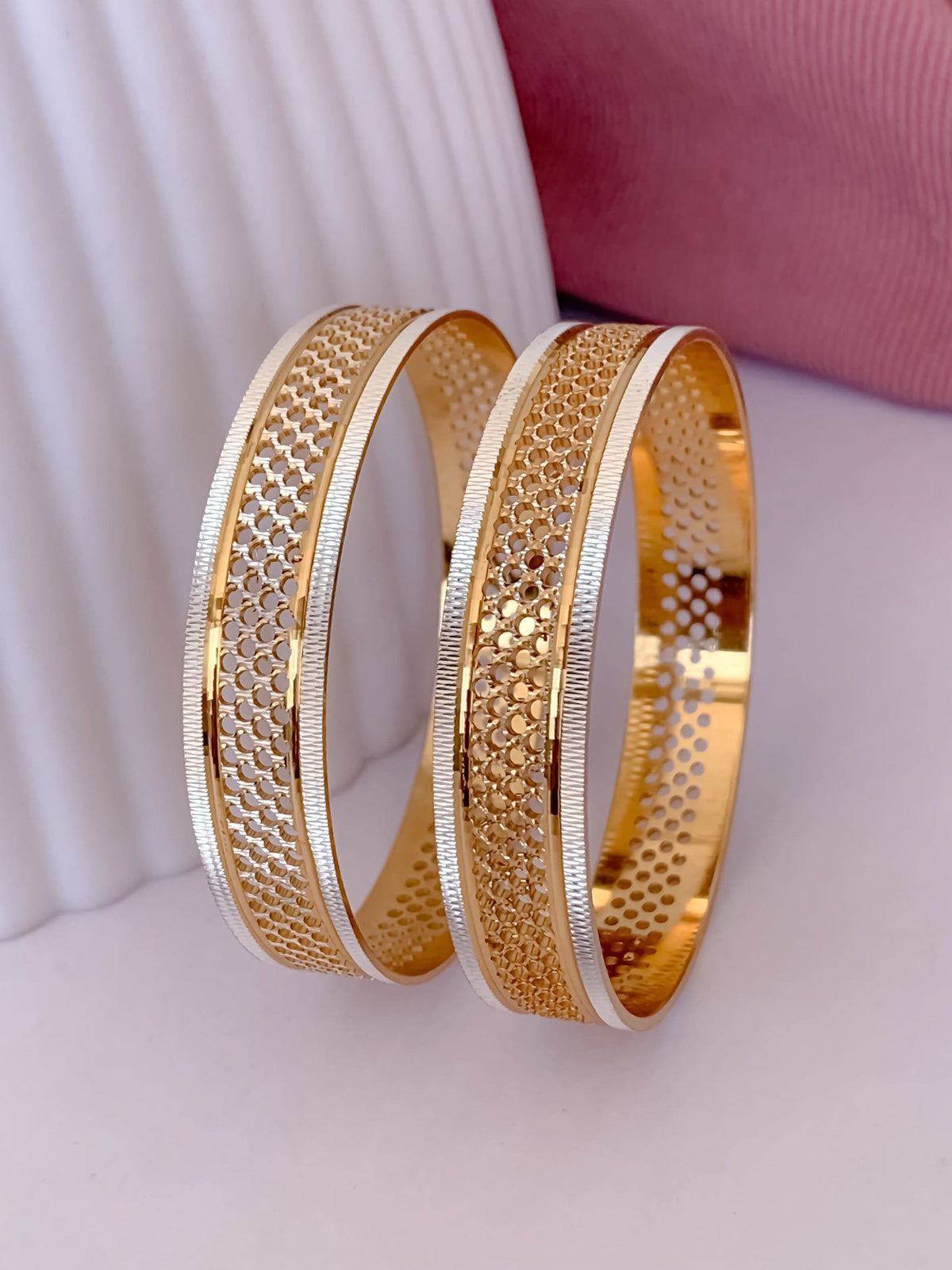 Buy 1 Get 1 Free - Deepika Bangles ( Set of 2 ) - Bangles - Belleza Jewels