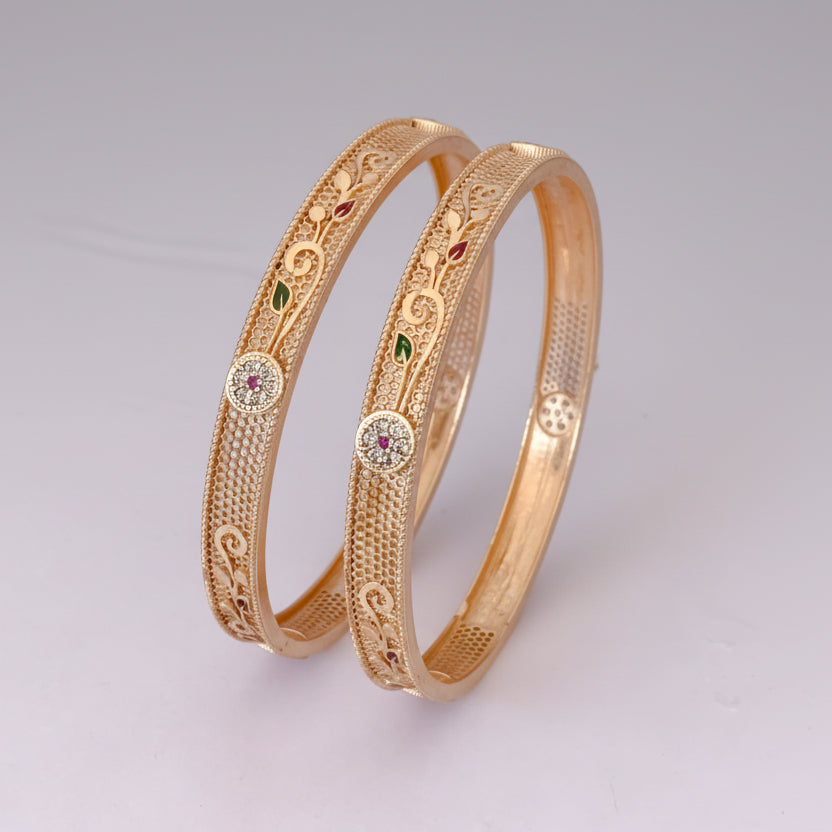 Buy 1 Get 1 Free - Radha Bangals (set of 2 ) - Bangles - Belleza Jewels