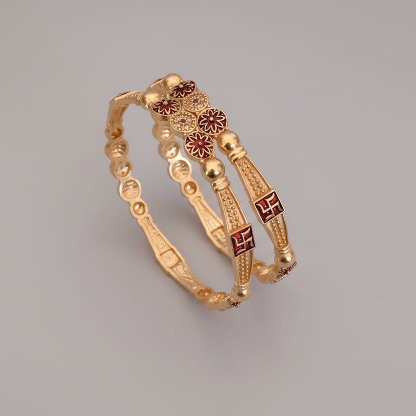 Buy 1 Get 1 Free - Shagun Bangals (set of 2 ) - Bangles - Belleza Jewels