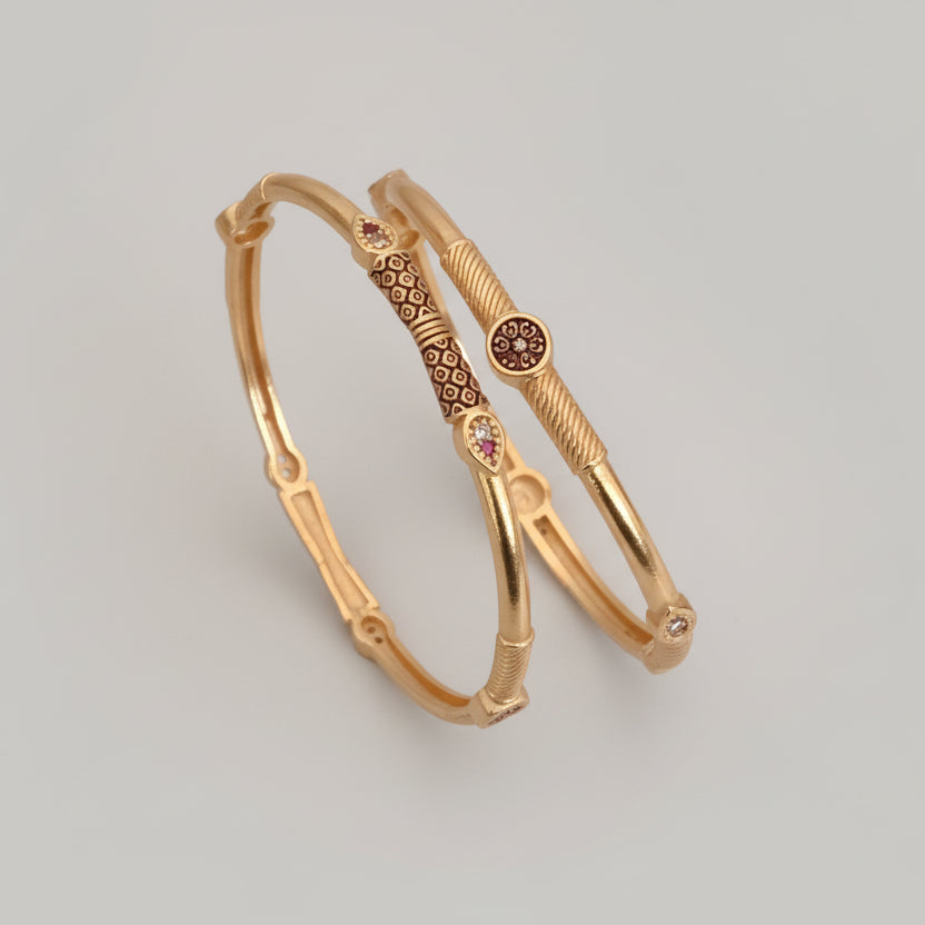 Buy 1 Get 1 Free - Nisha Bangals (set of 2 ) - Bangles - Belleza Jewels