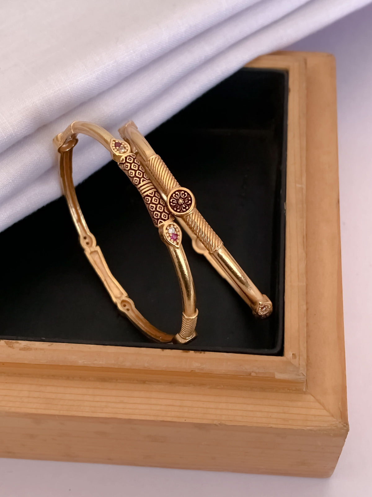 Buy 1 Get 1 Free - Nisha Bangles(set of 2 ) - Bangles - Belleza Jewels