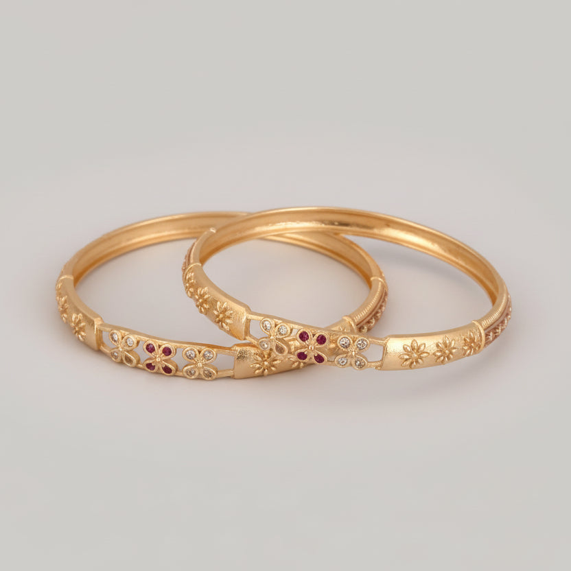 Buy 1 Get 1 Free - Sudha Bangals (set of 2 ) - Bangles - Belleza Jewels