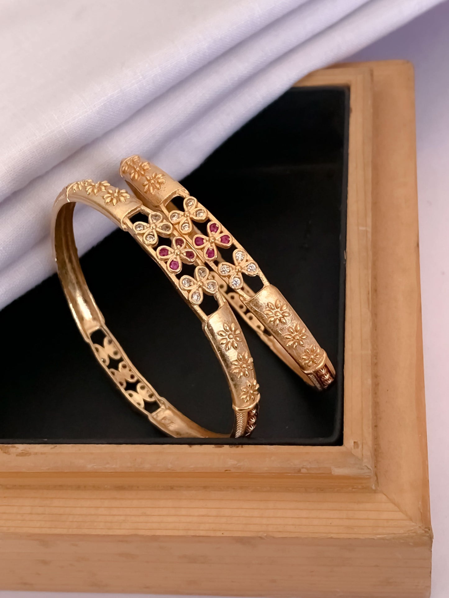 Buy 1 Get 1 Free - Sudha Bangles (set of 2 ) - Bangles - Belleza Jewels