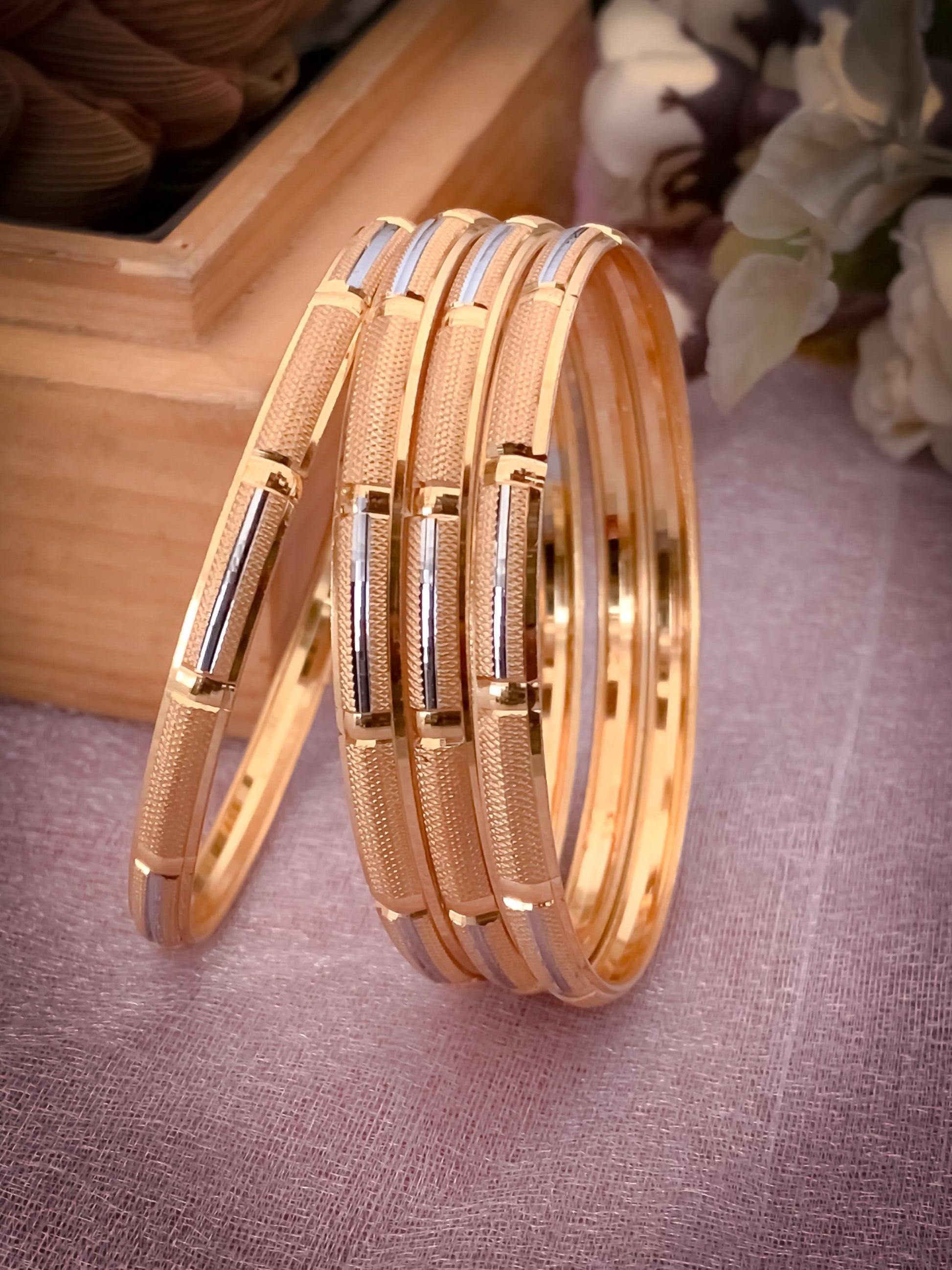 Buy 1 Get 1 Free - Hina Bangles ( set of 4 ) - Bangles - Belleza Jewels