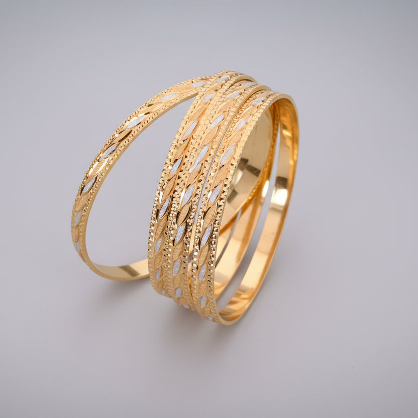 Buy 1 Get 1 Free - Mira Bangals ( set of 4 ) - Bangles - Belleza Jewels