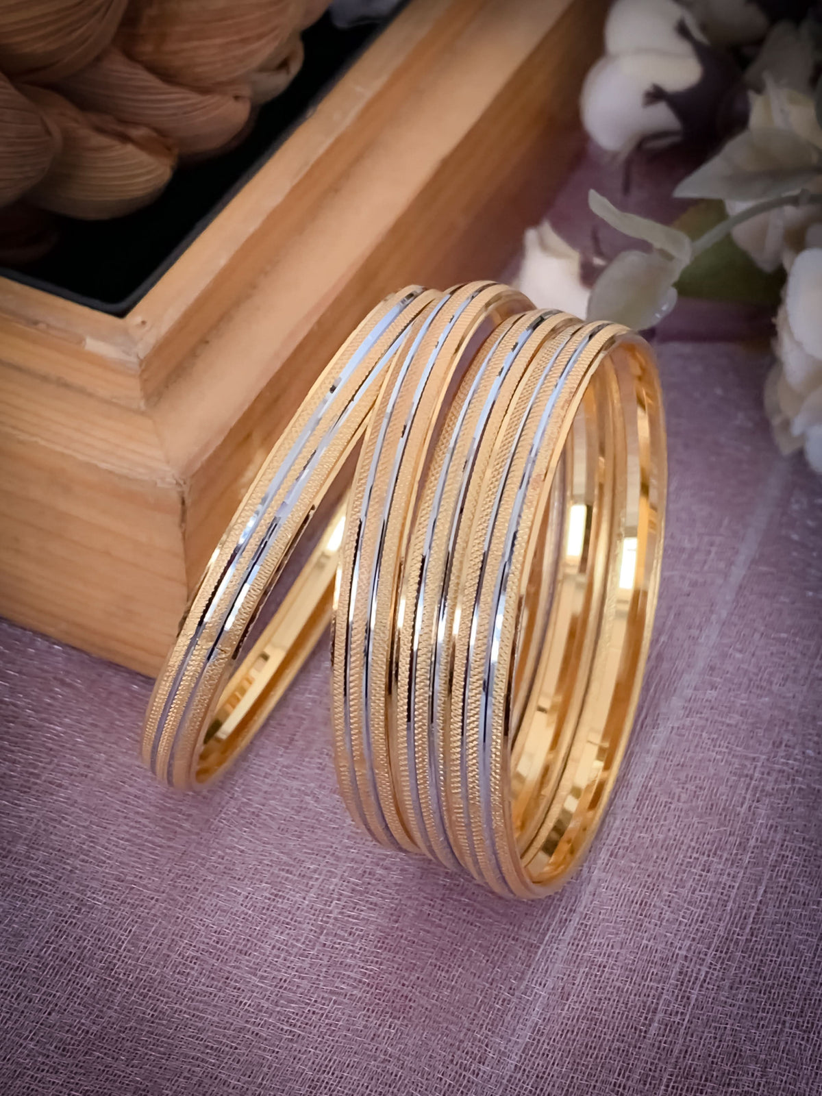 Buy 1 Get 1 Free - Divya Bangles ( set of 4 ) - Bangles - Belleza Jewels