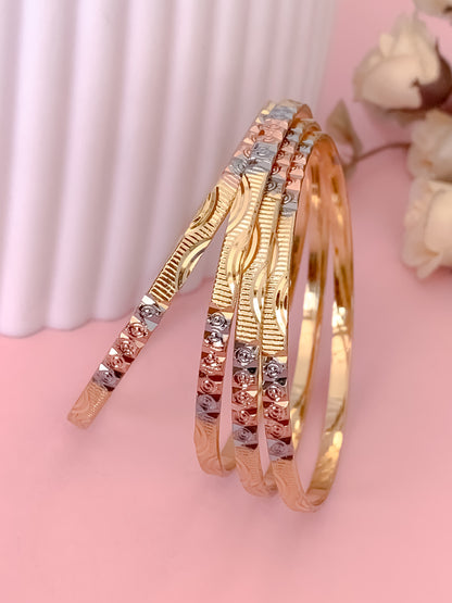 BUY 1 GET 1 FREE - Laxmi Bangles (Set of 4) - Bangles - Belleza Jewels