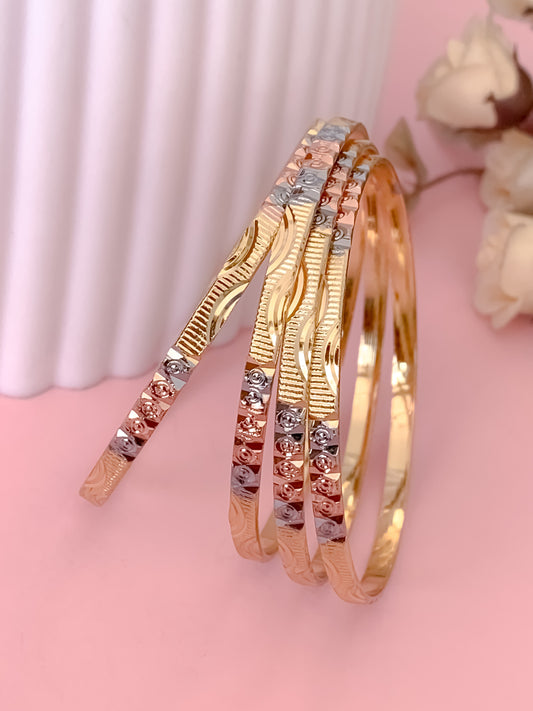 BUY 1 GET 1 FREE - Laxmi Bangles (Set of 4) - Bangles - Belleza Jewels