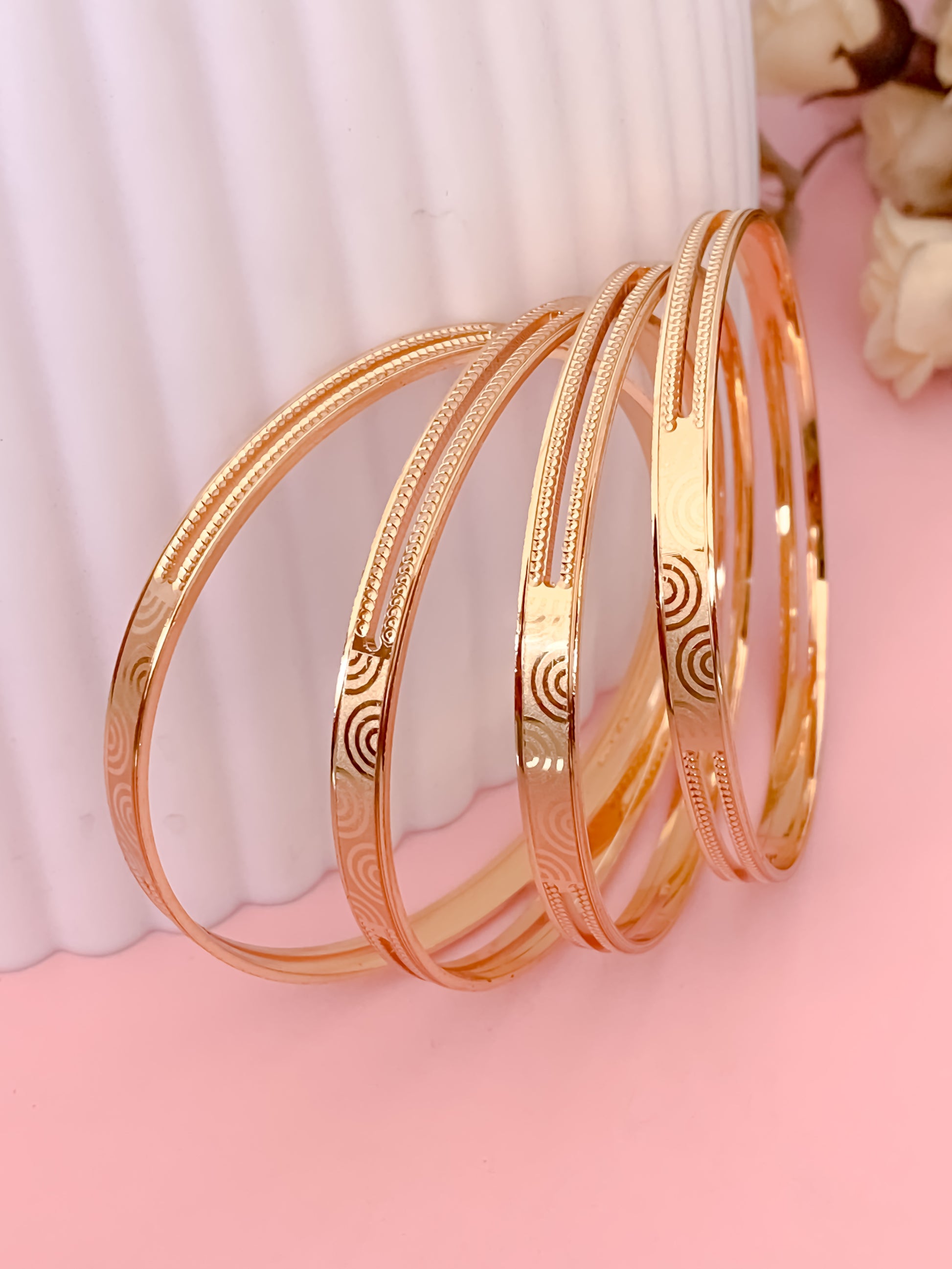 BUY 1 GET 1 FREE - Aashirya Bangles (Set of 4) - Bangles - Belleza Jewels