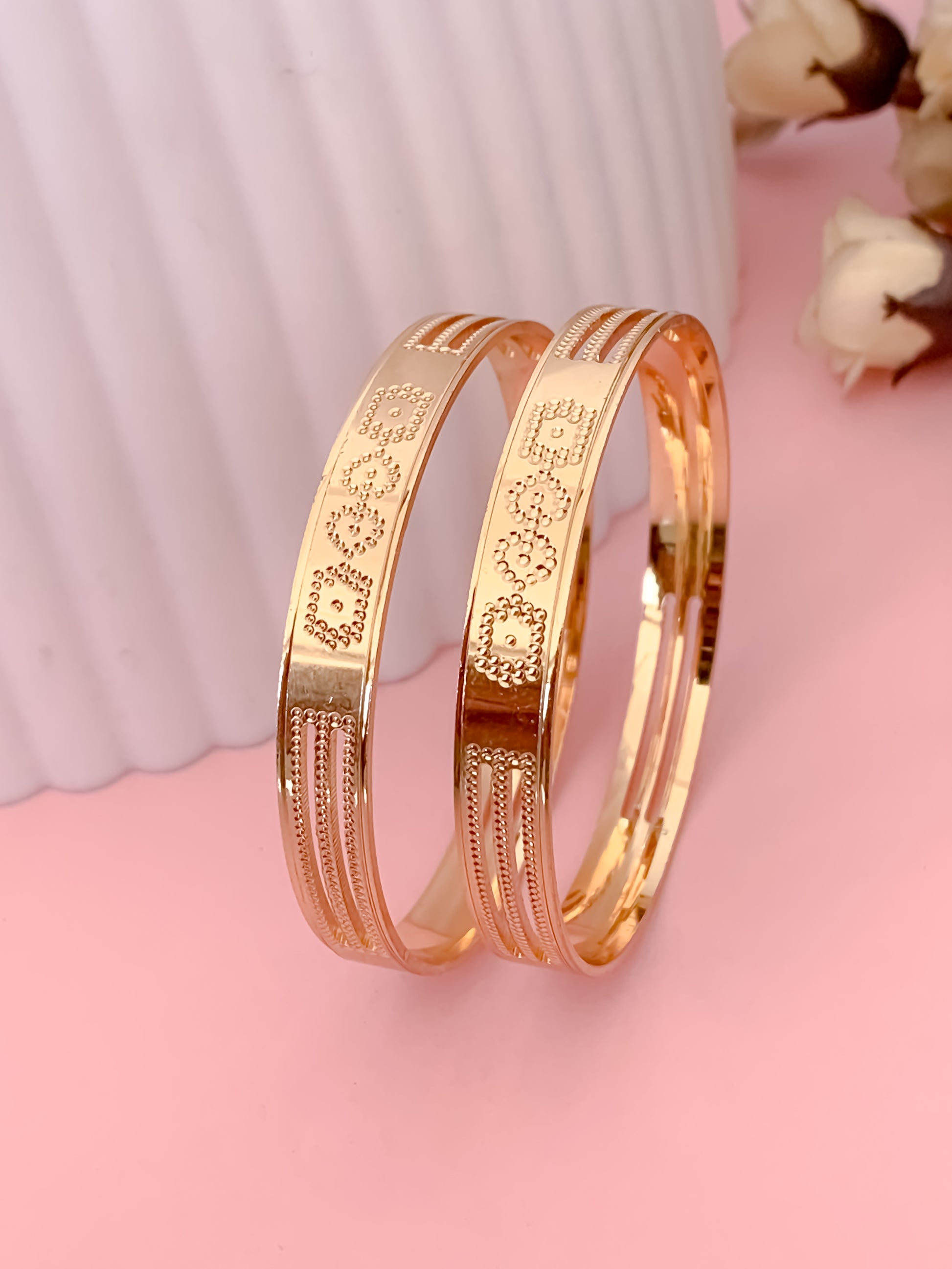 BUY 1 GET 1 FREE - Parvati Bangals (Set of 2) - Bangles - Belleza Jewels