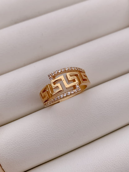 Elegant Adjustable Fancy Gold-Plated Ring