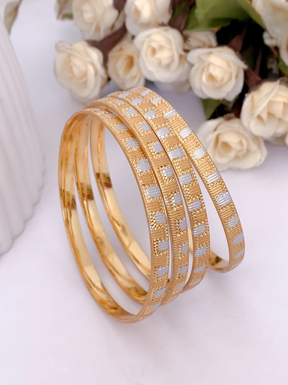 Buy 1 Get 1 Free - Kritika Bangles ( set of 4 ) - Bangles - Belleza Jewels