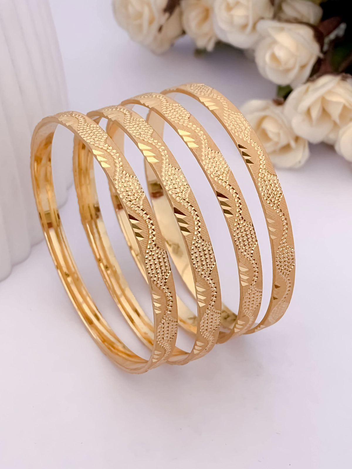 Buy 1 Get 1 Free - Urmila Bangles ( set of 4 ) - Bangles - Belleza Jewels