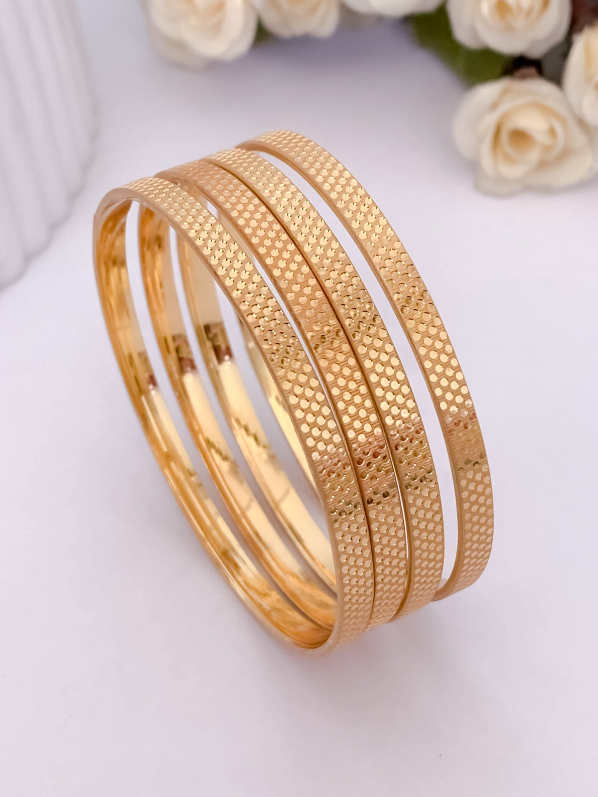 Buy 1 Get 1 Free - Apsara Bangles ( set of 4 ) - Bangles - Belleza Jewels