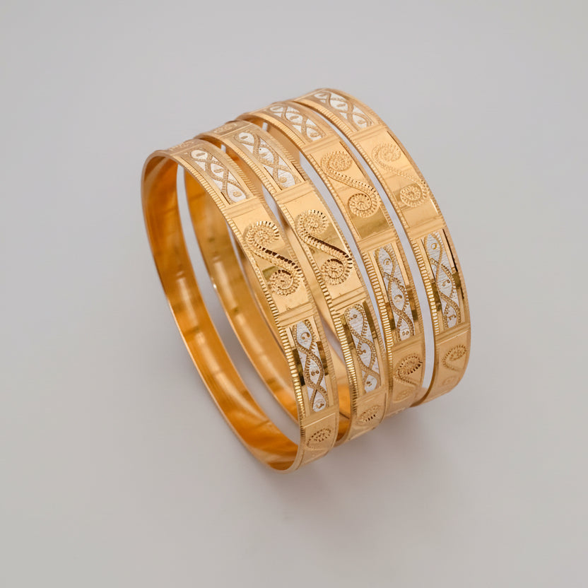 Buy 1 Get 1 Free - Bhavna Bangles ( set of 4 ) - Bangles - Belleza Jewels