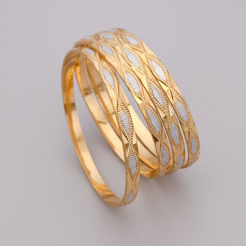 Buy 1 Get 1 Free -Pooja Bangles ( set of 4 ) - Bangles - Belleza Jewels